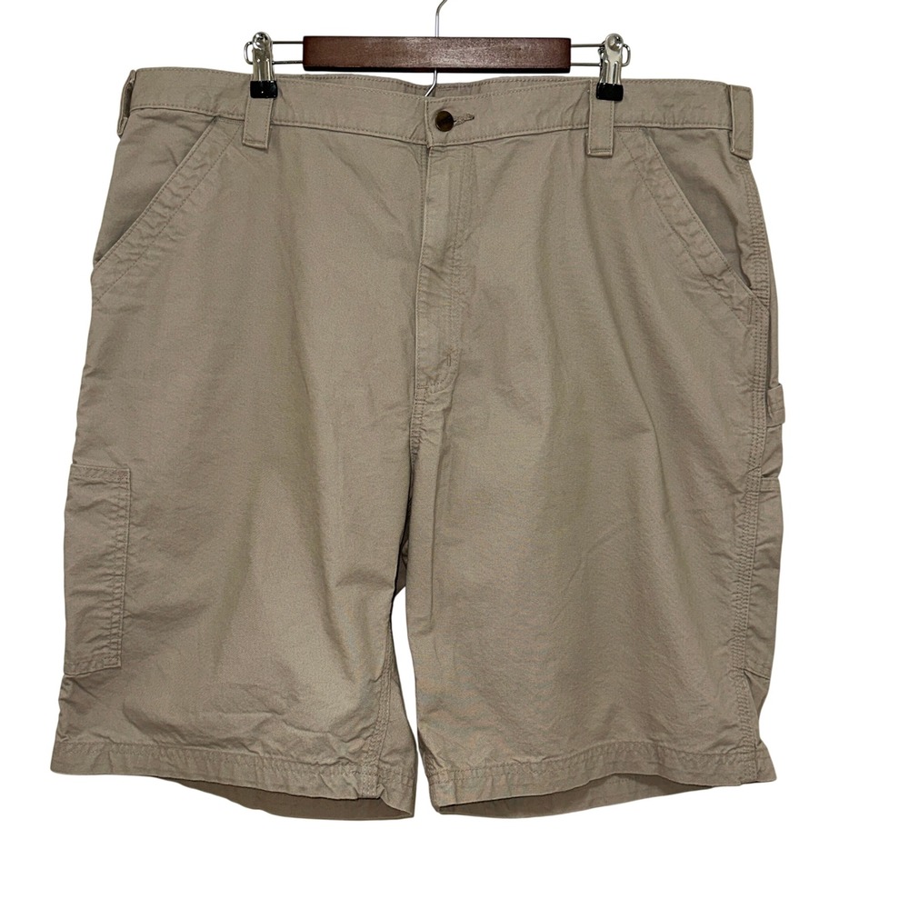 Carhartt B147 Original Fit Shorts Mens 42 Tan Khaki Canvas Utility Work